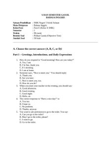 Ujian Bahasa Inggris SMK Kelas X PDF Linguistics Grammar