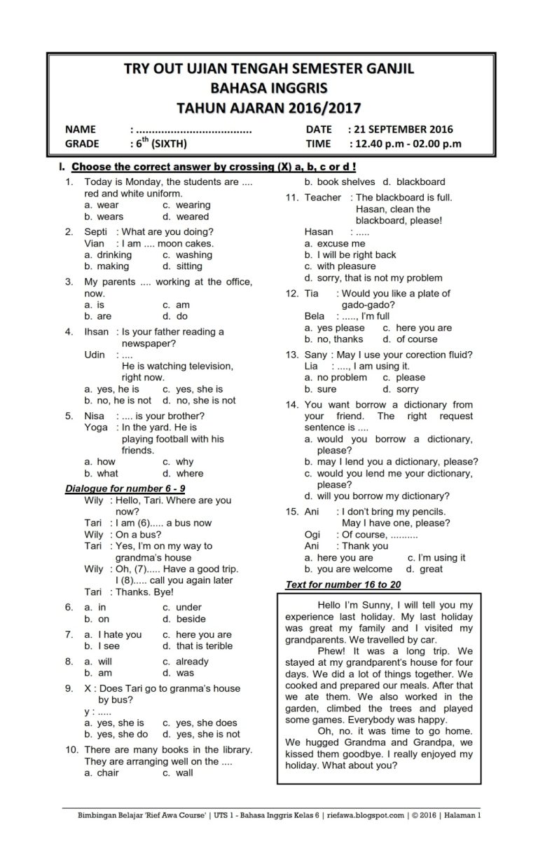 7 Rahasia Latihan Contoh Soal UKK Kelas 7 Semester 2 Agar Nilai Ujian Melonjak Drastis