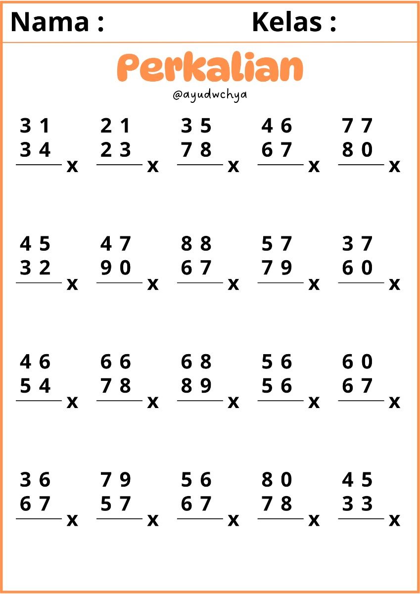 Best 13 Soal Perkalian Bersusun Kelas 4 SD Level 6 A dan Kunci Jawaban Best 13 Soal Perkalian Bersusun Kelas 4 SD Level 6 A dan Kunci Jawaban