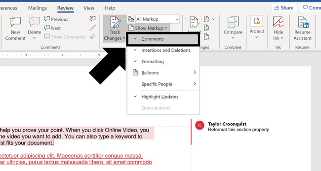 Hide Formatting Changes In Word Hide Formatting Changes In Word