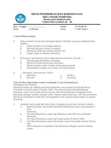 Soal Tematik Kelas 6 Tema 2 Subtema 2 Pilihan Ganda PDF
