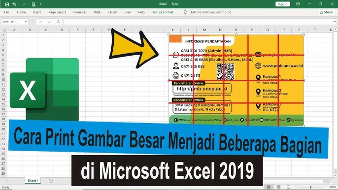 Cara Print Gambar Besar Menjadi Beberapa Bagian di Excel