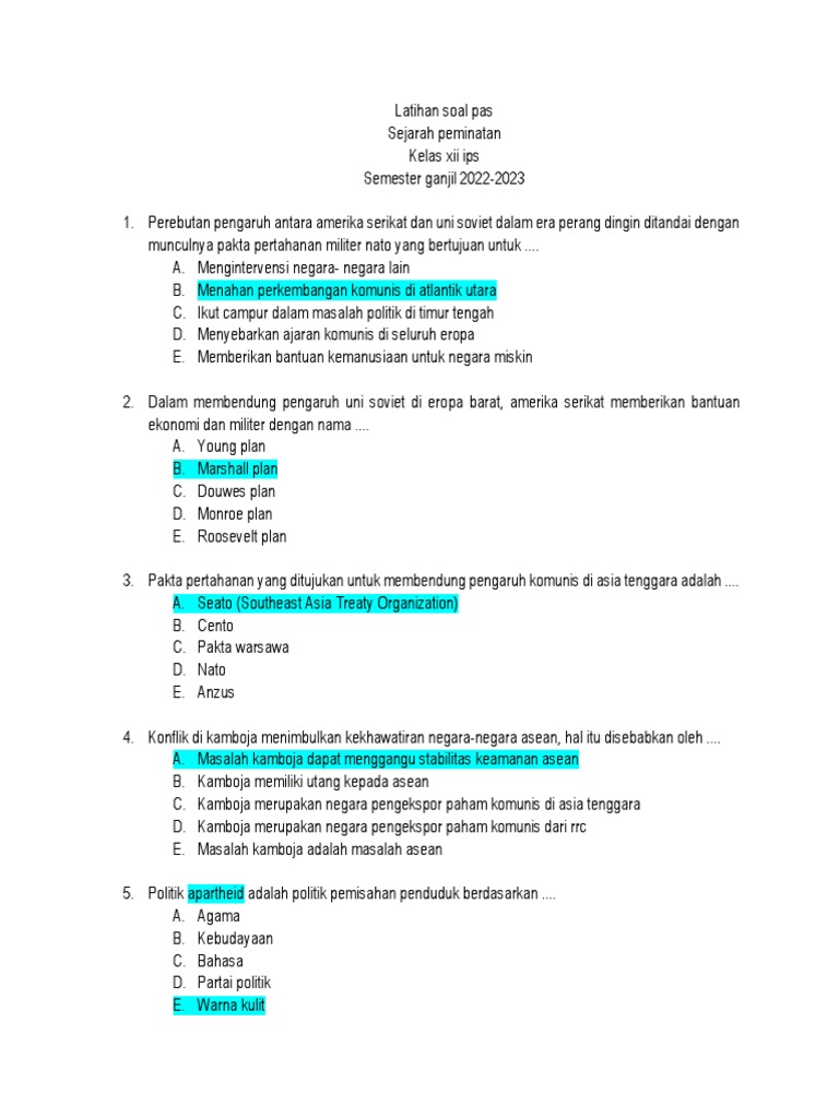3 Kesalahan Fatal Membuat Soal Pilihan Ganda Sejarah Peminatan Kelas 12 Semester 1