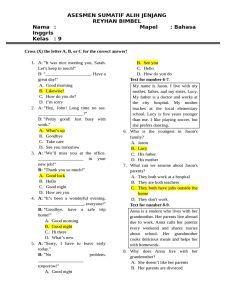 Kelas 9 ASAJ Bahasa Inggris Kunci PDF