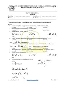 Soal PAS Fikih Kelas 2 MI PDF