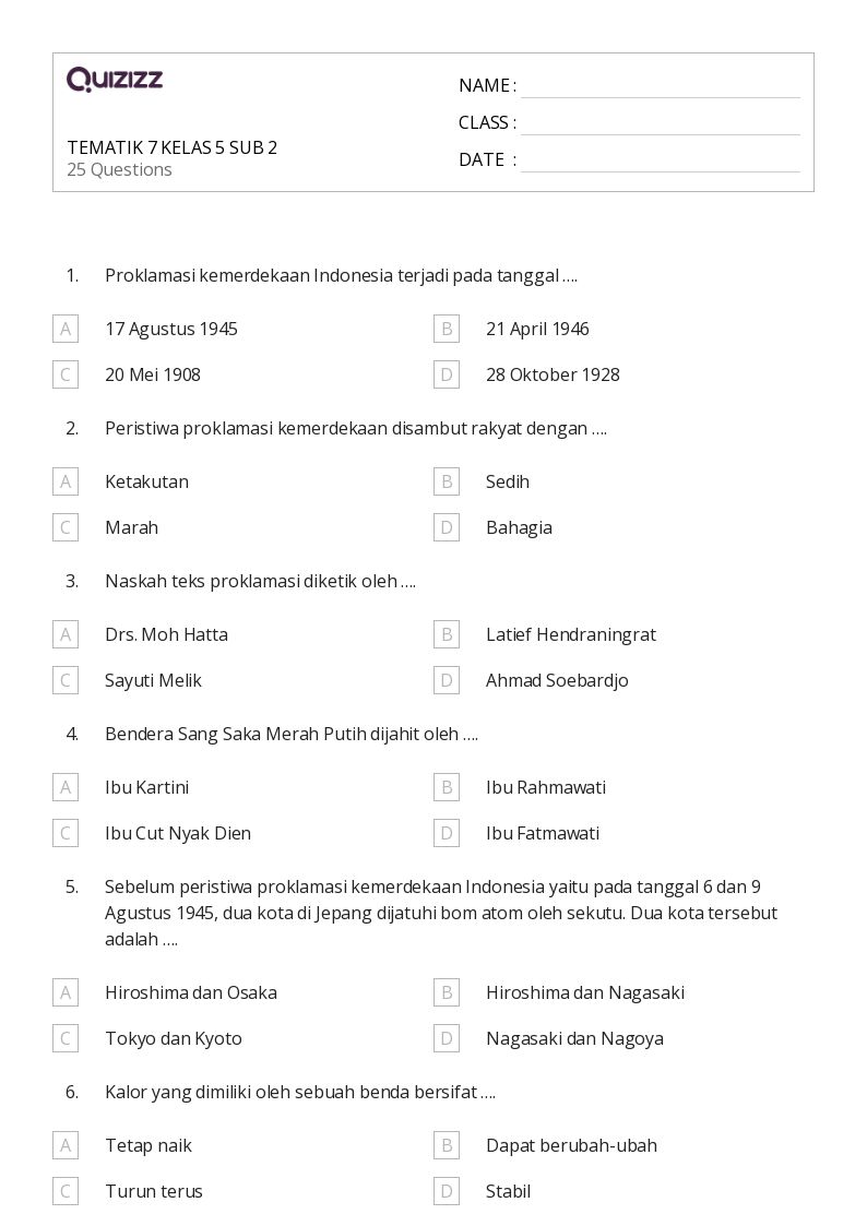 50 lembar kerja Kapitalisasi untuk Kelas 5 di Quizizz Gratis Dapat