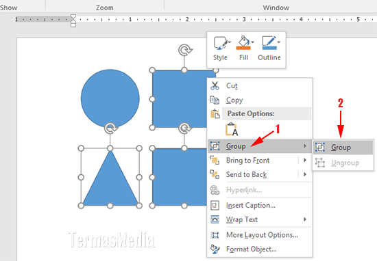 Mengelompokkan Gambar Foto Grafik Shape Dan Obyek Lain Di Microsoft Word Mengelompokkan Gambar Foto Grafik Shape Dan Obyek Lain Di Microsoft Word