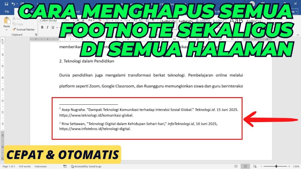 Ternyata Mudah Cara Menghilangkan Footnote di Word dengan 5 Langkah Sederhana