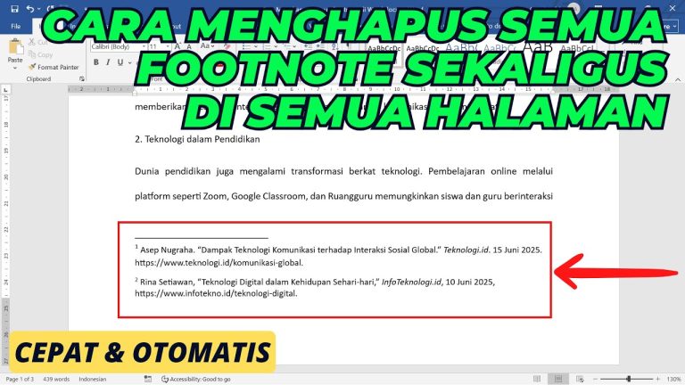 Ternyata Mudah Cara Menghilangkan Footnote di Word dengan 5 Langkah Sederhana
