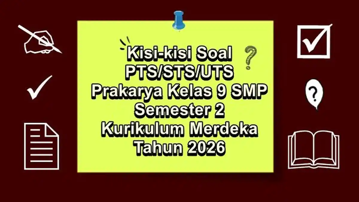 Soal PTS STS UTS Prakarya Kelas 9 SMP Semester 2 Kurikulum Merdeka