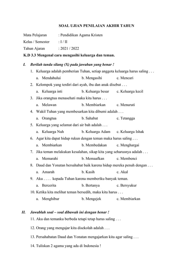 Menanamkan Iman Sejak Dini Panduan Lengkap Contoh Soal Ulangan Agama Menanamkan Iman Sejak Dini Panduan Lengkap Contoh Soal Ulangan Agama
