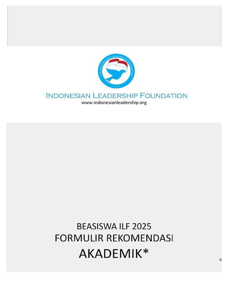 Rekomendasi Beasiswa ILF 2025 PDF Rekomendasi Beasiswa ILF 2025 PDF