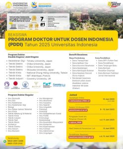 Universitas Indonesia Buka Beasiswa Doktor PDDI 2025 untuk Dosen