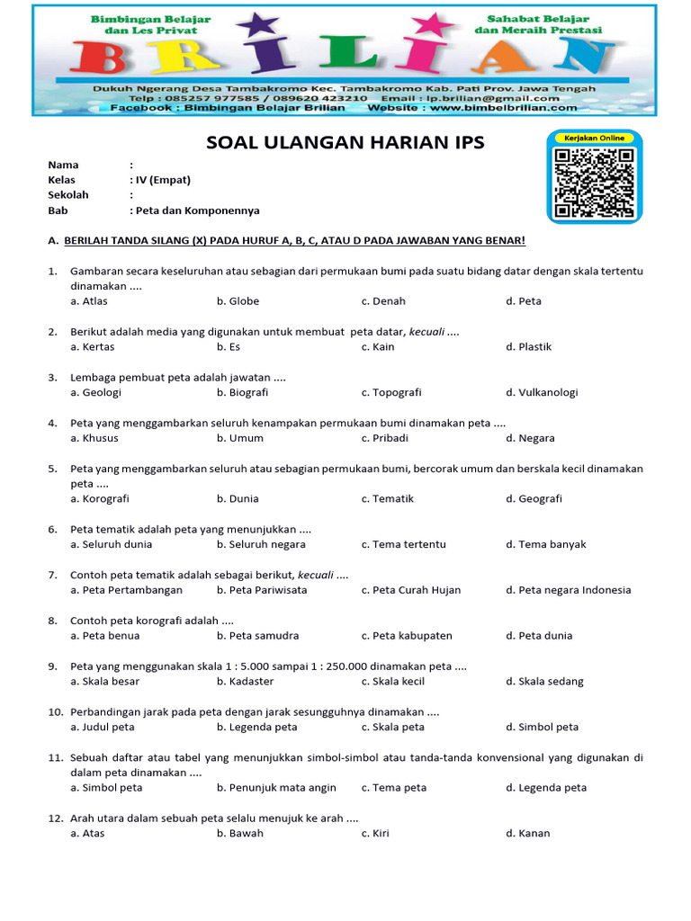 7 Butir Soal IPS Kelas 4 SD KTSP Ini Ternyata Sering Muncul di Ulangan, Wajib Tahu 7 Butir Soal IPS Kelas 4 SD KTSP Ini Ternyata Sering Muncul di Ulangan, Wajib Tahu