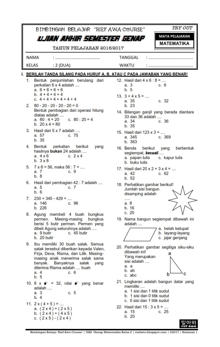 7 Cara Download Kumpulan Soal UKK Semester 2 Kelas 4 Lengkap Kunci Jawaban 7 Cara Download Kumpulan Soal UKK Semester 2 Kelas 4 Lengkap Kunci Jawaban