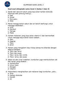 Soal Olimpiade Sains Kelas 3-4 PDF