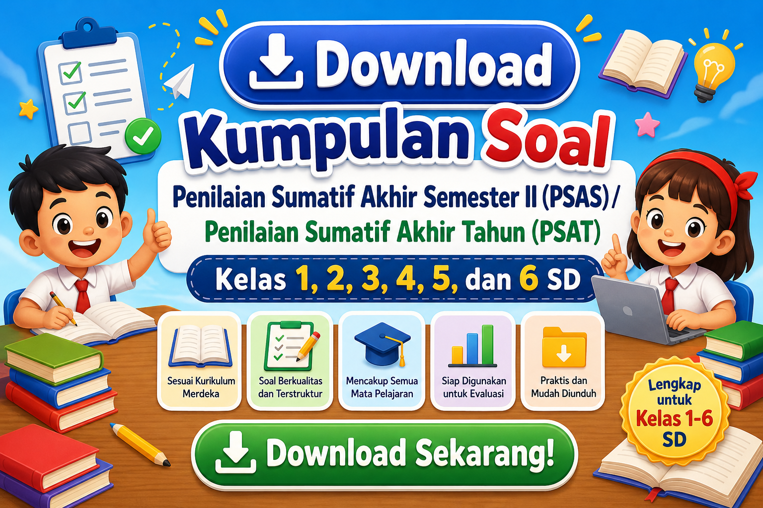 Download Kumpulan Soal Penilaian Sumatif Akhir Semester II PSAS