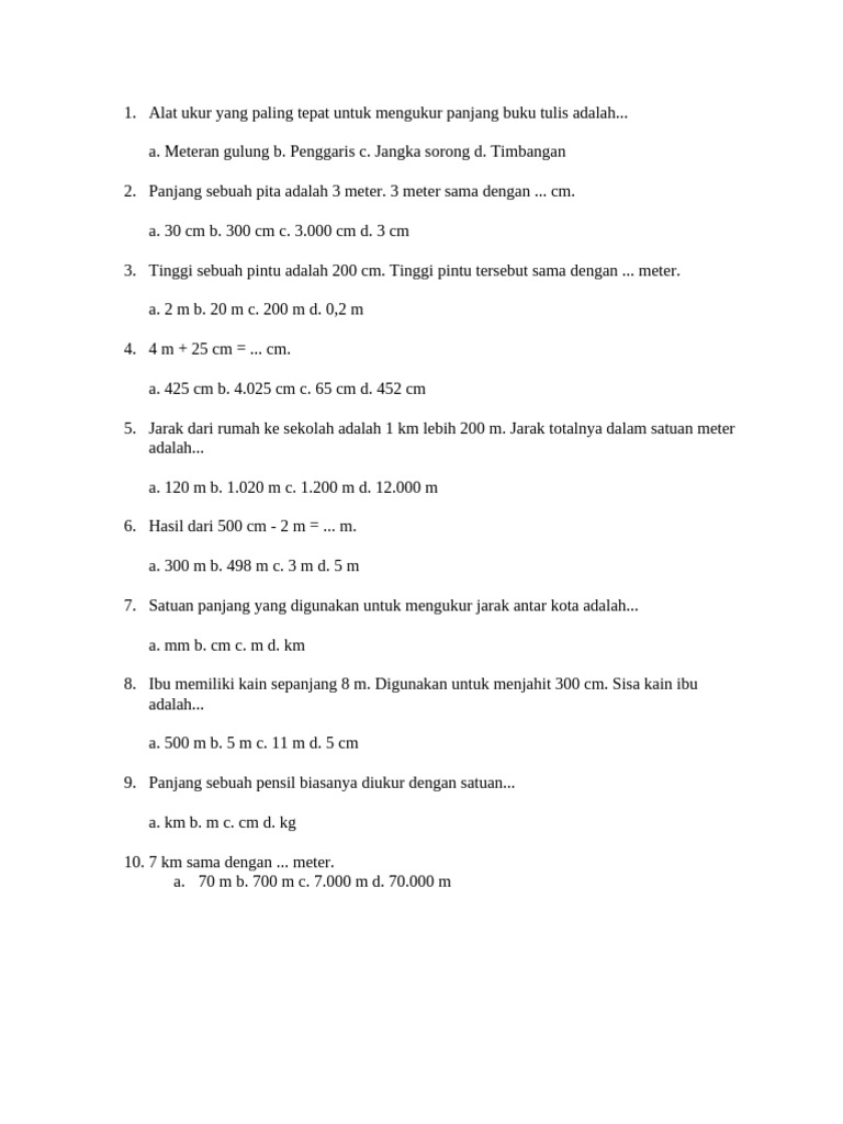 Kisi - Kisi Kelas 3 PDF