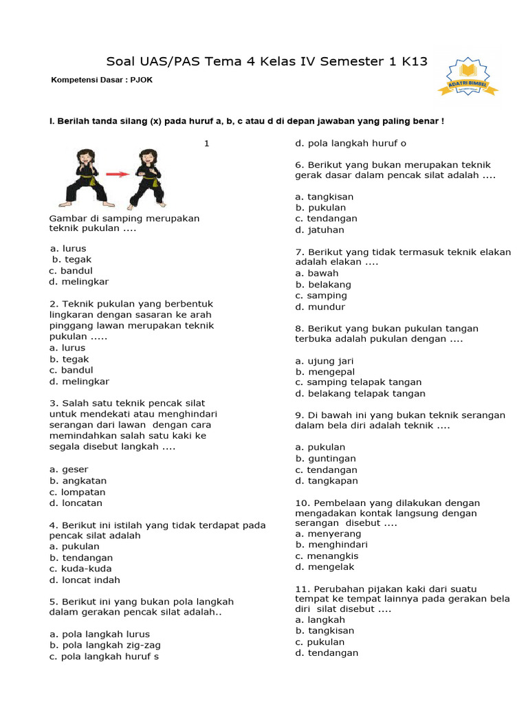Akhirnya Ada Kumpulan Soal PAS K13 Kelas 4 Semester 1 Siap Download Format Docx, Wajib Dicoba Sebelum Terlambat