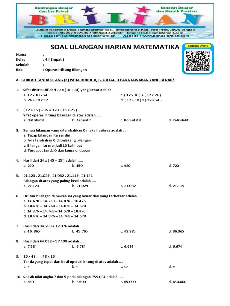 Download Gratis PDF Kumpulan Soal Anak SD Kelas 4 Semua Mapel, Wajib Coba Sebelum Terlambat Download Gratis PDF Kumpulan Soal Anak SD Kelas 4 Semua Mapel, Wajib Coba Sebelum Terlambat