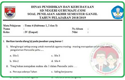 Ternyata 5 Cara Dapatkan Download Kumpulan Soal PAS Kelas 4 SD K 13.doxc Sebelum Ujian