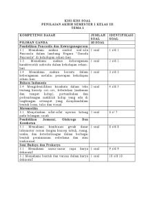 Kisi-Kisi Soal Kelas 3 Semester 1 PDF