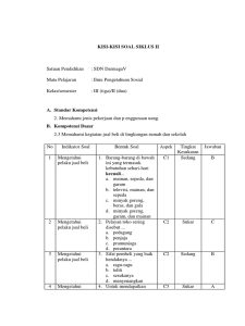 Kisi-Kisi Soal IPS Kelas 3 SD Semester 2 PDF
