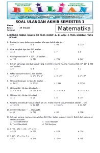Strategi Jitu Download Soal UAS Matematika Kelas 4 Kurikulum 2013