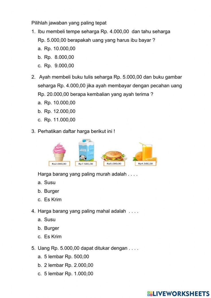 Rahasia Cepat Pintar Matematika dengan Latihan Soal Cerita Tentang Uang Kelas 2 Rahasia Cepat Pintar Matematika dengan Latihan Soal Cerita Tentang Uang Kelas 2