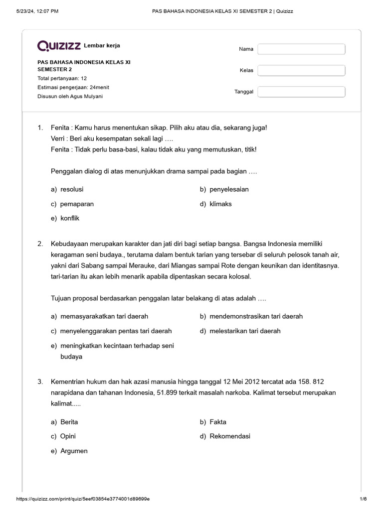 Rahasia Lulus Ujian dengan Latihan Soal dan Pembahasan Bahasa Indonesia Kelas 11 Semester 2 Rahasia Lulus Ujian dengan Latihan Soal dan Pembahasan Bahasa Indonesia Kelas 11 Semester 2